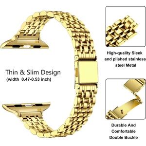 Metal Band Compatible with Apple Watch Band 38,40,43mm Stainless Steel